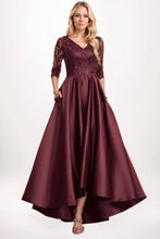 Load image into Gallery viewer, A-Line Midi Satin Mother Dress