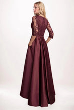 Load image into Gallery viewer, A-Line Midi Satin Mother Dress