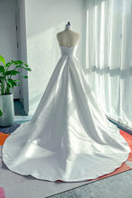 Load image into Gallery viewer, A-Line Court Train Mikado Wedding Dress
