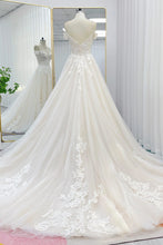 Load image into Gallery viewer, A-Line Chapel Train Lace Tulle Wedding Dress
