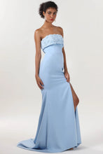 Load image into Gallery viewer, Trumpet-Mermaid Sweep-Brush Train Stretch Crepe Bridesmaid Dress
