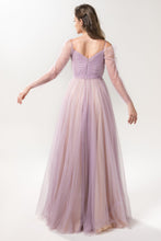 Load image into Gallery viewer, A-Line Floor Length Sparkling Tulle Bridesmaid Dress Formal Dresses
