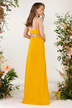 Load image into Gallery viewer, Sheath Sweep-Brush Train Chiffon Bridesmaid Dress
