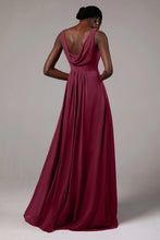 Load image into Gallery viewer, A-Line Floor Length Chiffon Bridesmaid Dress Formal Dresses
