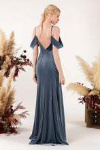 Load image into Gallery viewer, Trumpet Sweep-Brush Train Velvet Bridesmaid Dress Formal Dresses
