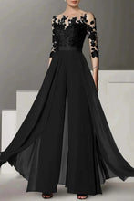 Load image into Gallery viewer, A Line Jewel Neck 3/4 Length Sleeves Floor Length Mother Dresses
