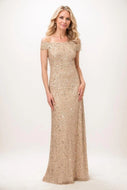 Sheath-Column Maxi Sequined Mother Of The Bride Dress