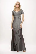Sheath-Column Maxi Chiffon Mother Of The Bride Dress