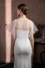 Load image into Gallery viewer, Tulle Shawl with Appliques Lace Beading
