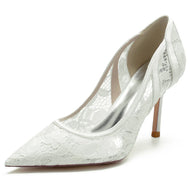 Stiletto Heel 8.5cm Silk-Like Lace Shoes